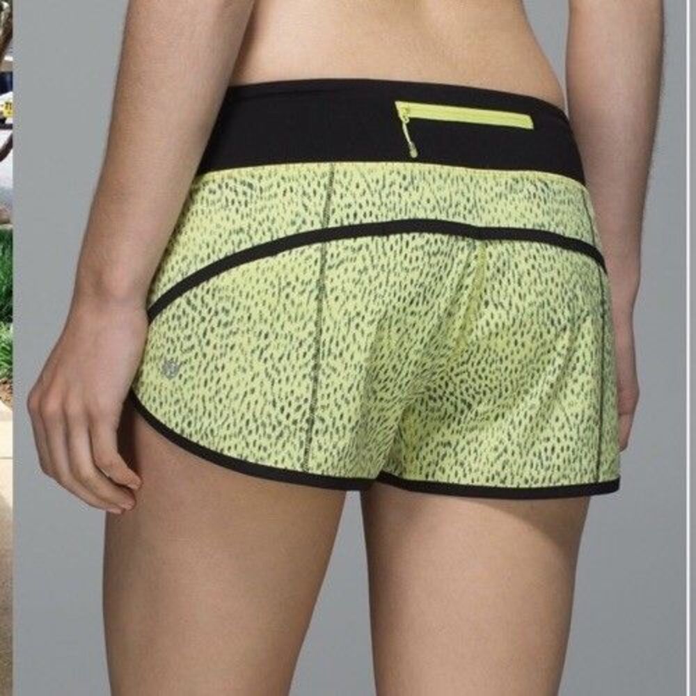 Lululemon Size 4 Speed Shorts Neon Yellow